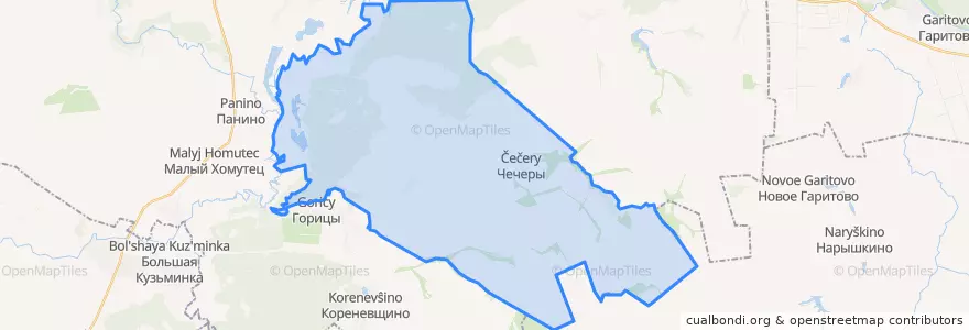 Mapa de ubicacion de Больше-Хомутецкий сельсовет.