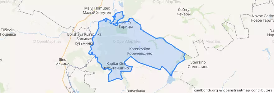 Mapa de ubicacion de Кореневщинский сельсовет.