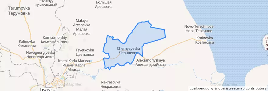 Mapa de ubicacion de Черняевский сельсовет.