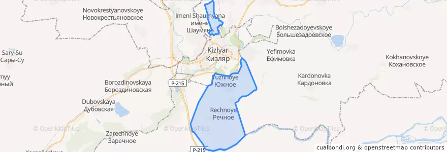 Mapa de ubicacion de Южный сельсовет.