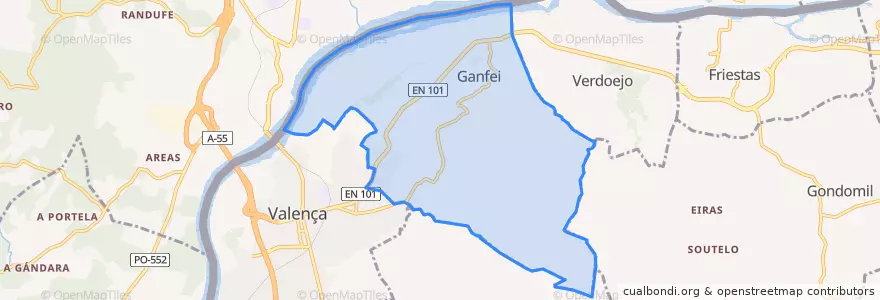 Mapa de ubicacion de Ganfei.