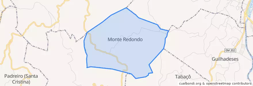 Mapa de ubicacion de Monte Redondo.