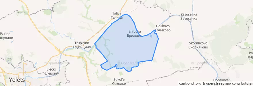Mapa de ubicacion de Черкасский сельсовет.