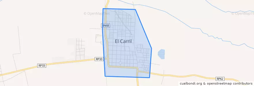 Mapa de ubicacion de El Carril.