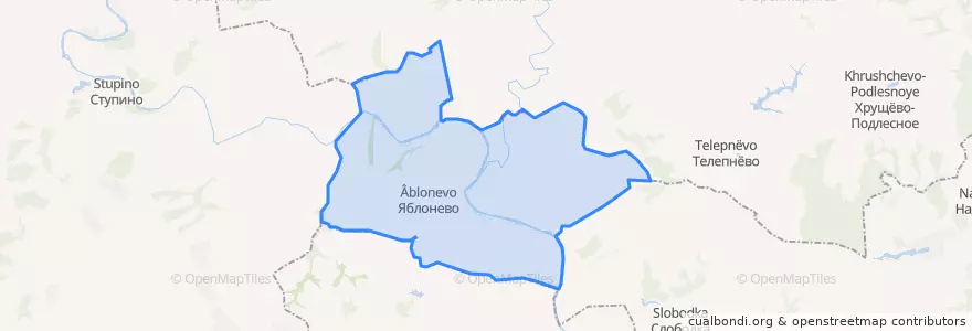 Mapa de ubicacion de Яблоневский сельсовет.