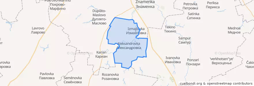 Mapa de ubicacion de Александровский сельсовет.