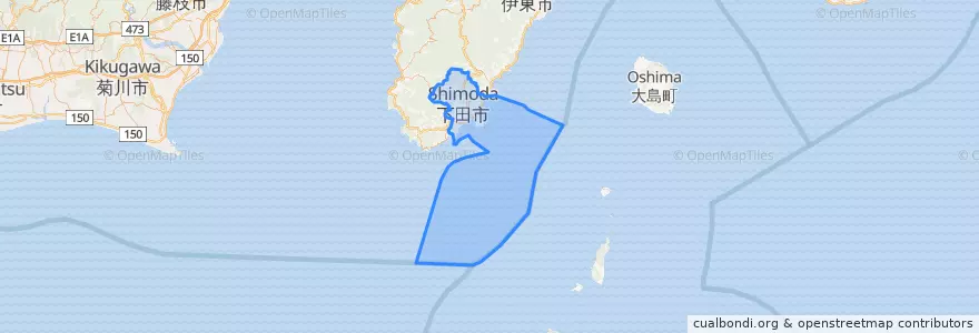 Mapa de ubicacion de Shimoda.