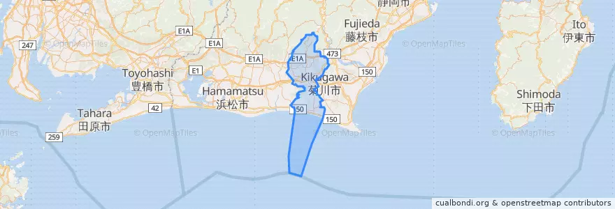Mapa de ubicacion de Kakegawa.