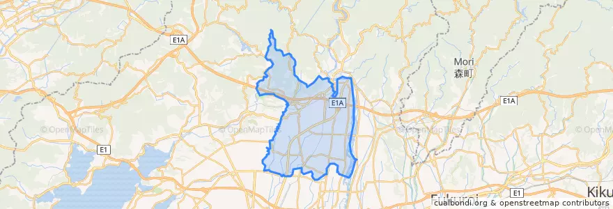 Mapa de ubicacion de Hamakita Ward.