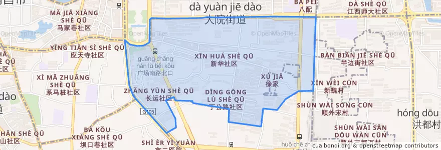 Mapa de ubicacion de 丁公路街道.