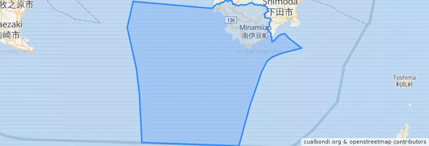 Mapa de ubicacion de 南伊豆町.