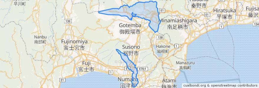 Mapa de ubicacion de Sunto County.