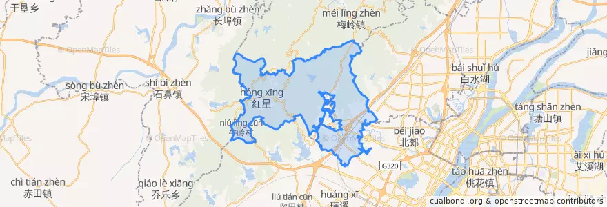 Mapa de ubicacion de 招贤镇.