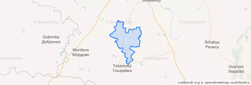 Mapa de ubicacion de Абакумовский сельсовет.