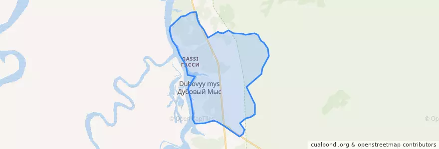 Mapa de ubicacion de Дубовомысское сельское поселение.