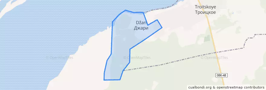 Mapa de ubicacion de сельское поселение Село Джари.