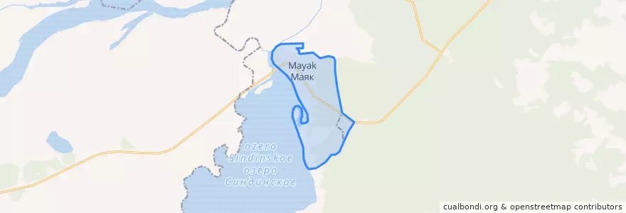 Mapa de ubicacion de сельское поселение Село Маяк.