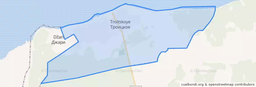 Mapa de ubicacion de сельское поселение Село Троицкое.