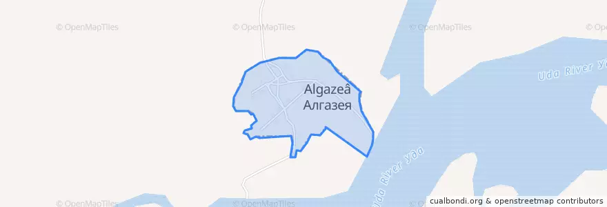 Mapa de ubicacion de сельское поселение Село Алгазея.