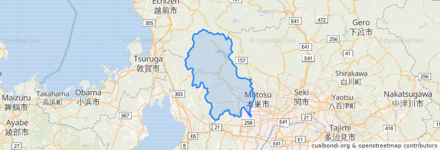 Mapa de ubicacion de 揖斐郡.