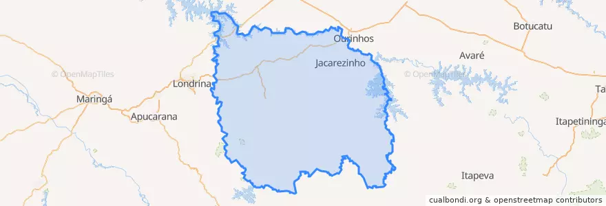 Mapa de ubicacion de Região Geográfica Intermediária de Londrina.