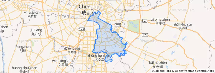 Mapa de ubicacion de 锦江区 (Jinjiang).