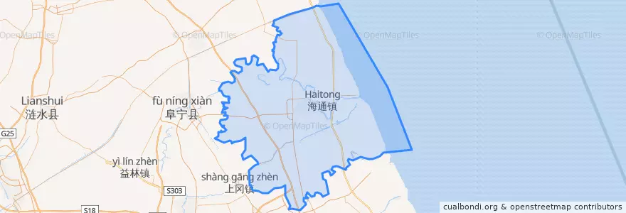 Mapa de ubicacion de Sheyang County.