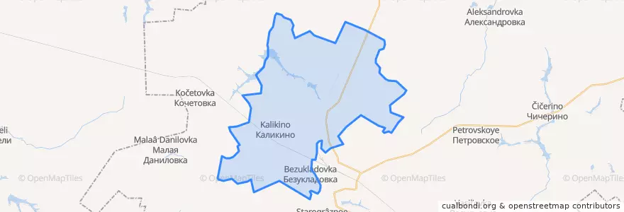 Mapa de ubicacion de Безукладовский сельсовет.