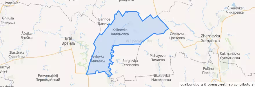 Mapa de ubicacion de Полетаевский сельсовет.