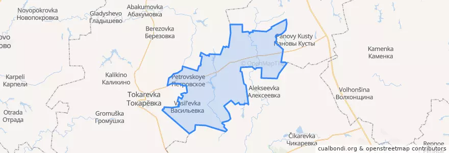 Mapa de ubicacion de Чичеринский сельсовет.