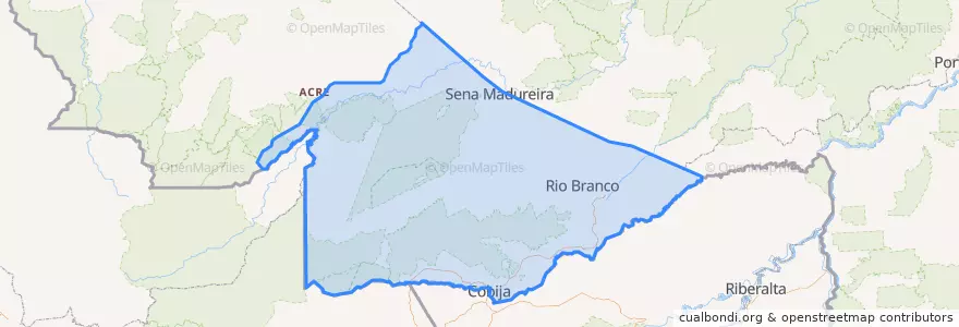 Mapa de ubicacion de Região Geográfica Intermediária de Rio Branco.