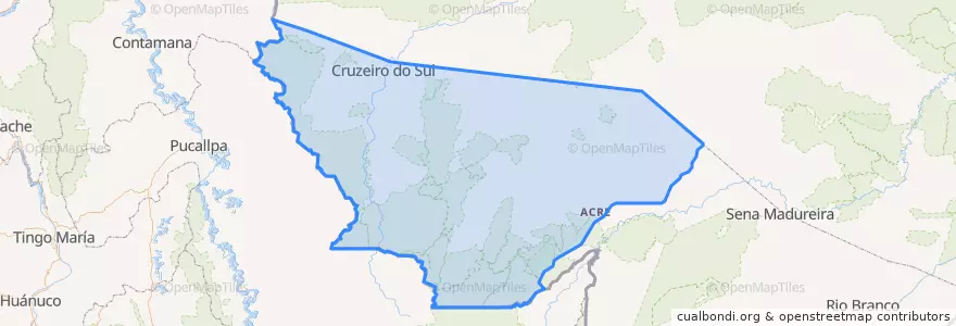 Mapa de ubicacion de Região Geográfica Intermediária de Cruzeiro do Sul.