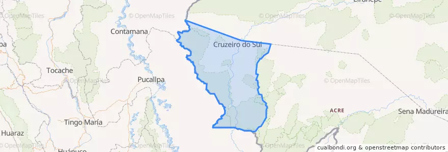 Mapa de ubicacion de Microrregião de Cruzeiro do Sul.