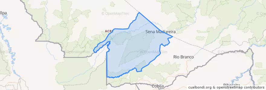 Mapa de ubicacion de Microrregião de Sena Madureira.