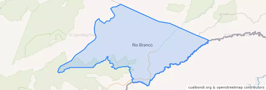 Mapa de ubicacion de Microrregião de Rio Branco.