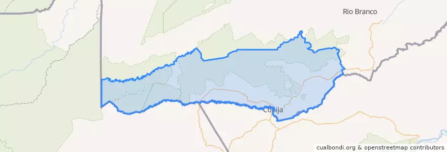 Mapa de ubicacion de Microrregião de Brasiléia.