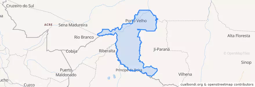 Mapa de ubicacion de Região Geográfica Intermediária de Porto Velho.