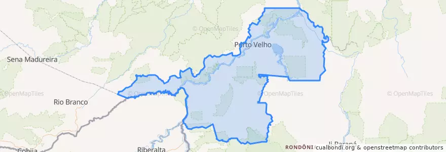 Mapa de ubicacion de Microrregião Porto Velho.