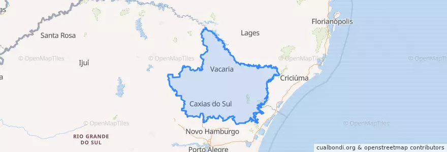 Mapa de ubicacion de Região Geográfica Intermediária de Caxias do Sul.