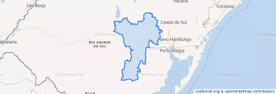 Mapa de ubicacion de Região Geográfica Intermediária de Santa Cruz do Sul - Lajeado.