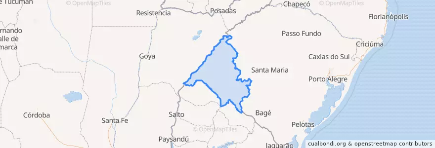 Mapa de ubicacion de Região Geográfica Intermediária de Uruguaiana.