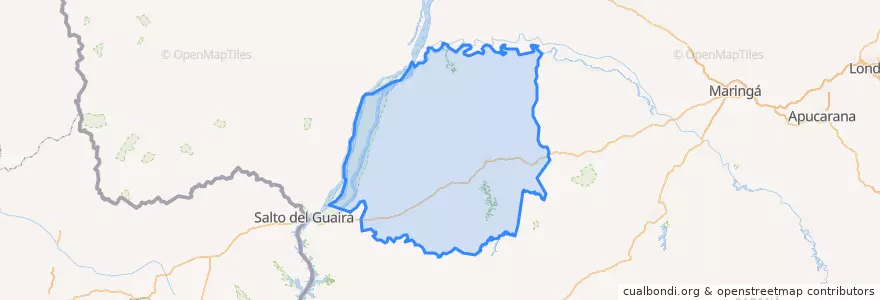 Mapa de ubicacion de Microrregião Umuarama.