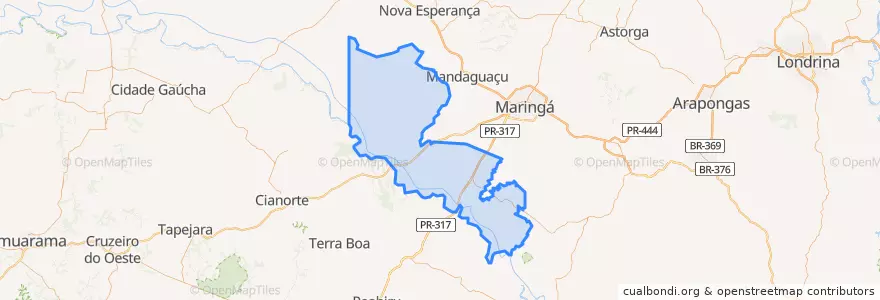 Mapa de ubicacion de Microrregião Floraí.