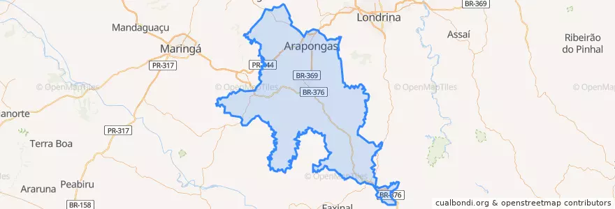 Mapa de ubicacion de Microrregião Apucarana.