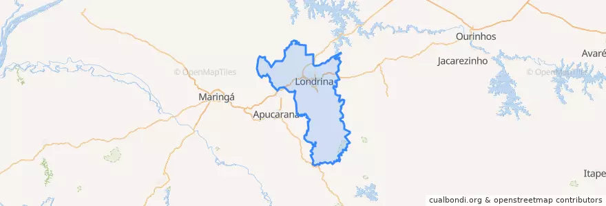 Mapa de ubicacion de Microrregião Londrina.