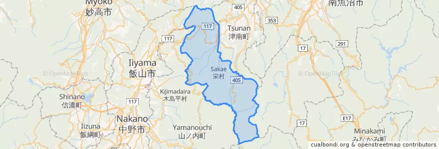 Mapa de ubicacion de Sakae.