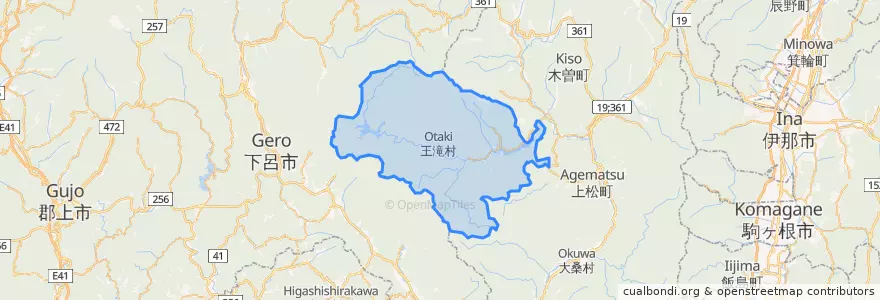 Mapa de ubicacion de Otaki.