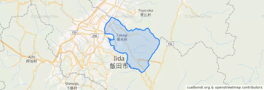 Mapa de ubicacion de 喬木村.