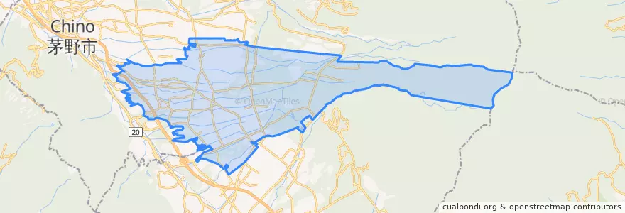 Mapa de ubicacion de 原村.