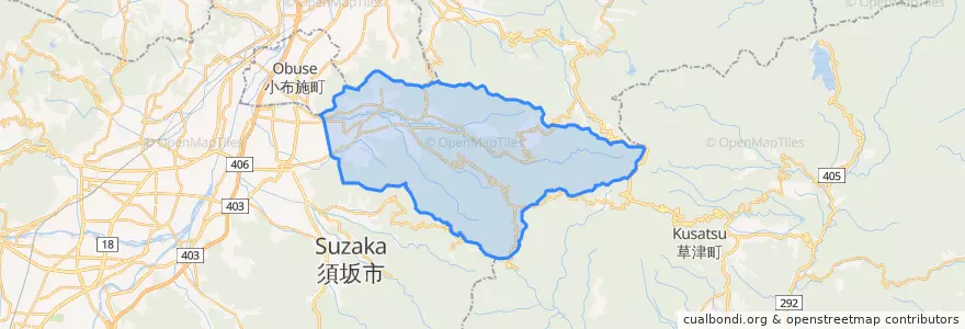 Mapa de ubicacion de 高山村.